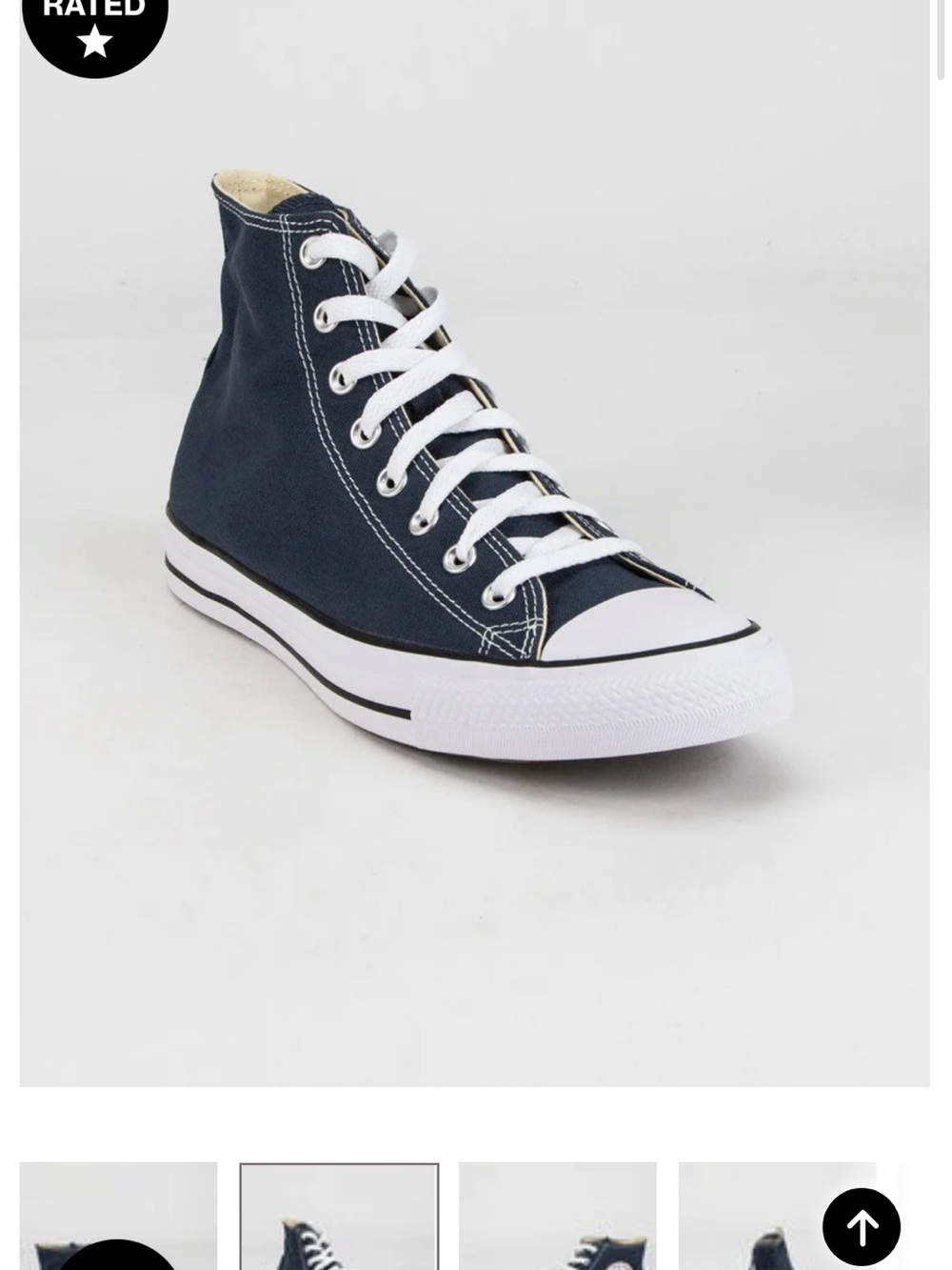 Converse High Top Canvas Sneakers - Navy & White